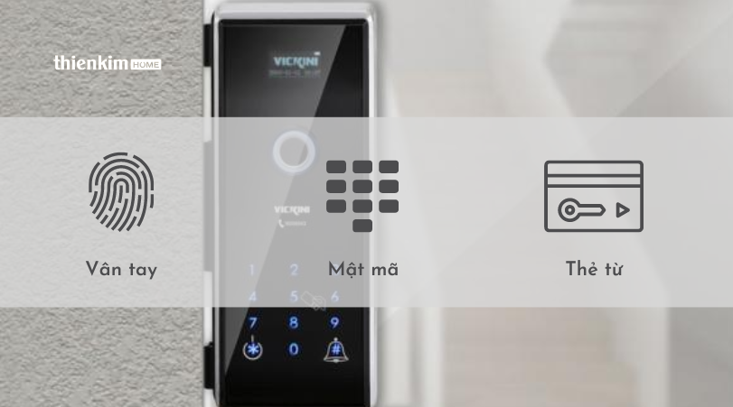 Khóa điện tử Vickini 39701.001 SPR Xám bạc sơn cách mở khóa